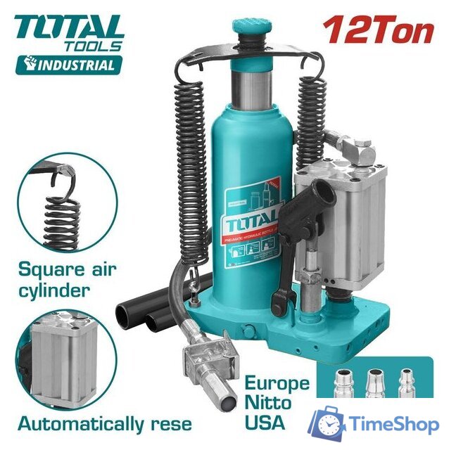 Бутылочный домкрат Total THT109126 12т - Изображение №1 — Интернет-магазин Time-Shop