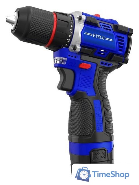 Дрель-шуруповерт ETECH TEH-16BL (с 2-мя АКБ, кейс) - Изображение №1 — Интернет-магазин Time-Shop