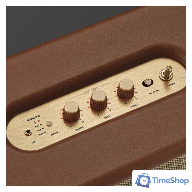 Беспроводная колонка Marshall Woburn III (коричневый) - Изображение №4 — Интернет-магазин Time-Shop