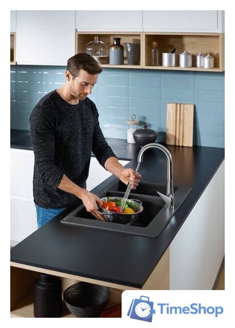 Смеситель Hansgrohe Talis M51 73850800 (стальной) - Изображение №3 — Интернет-магазин Time-Shop