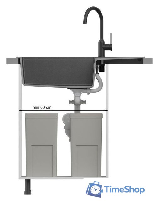 Кухонная мойка Quadron HCQE58650U7_PVDG1_P2O - Изображение №5 — Интернет-магазин Time-Shop