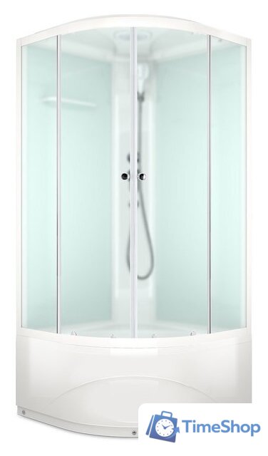 Душевая кабина Domani-Spa Delight 110 High 100x100 (матовое стекло/белый) - Изображение №1 — Интернет-магазин Time-Shop