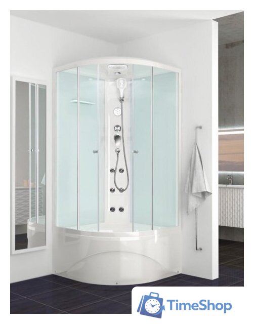Душевая кабина Domani-Spa Delight 110 High 100x100 (матовое стекло/белый) - Изображение №2 — Интернет-магазин Time-Shop