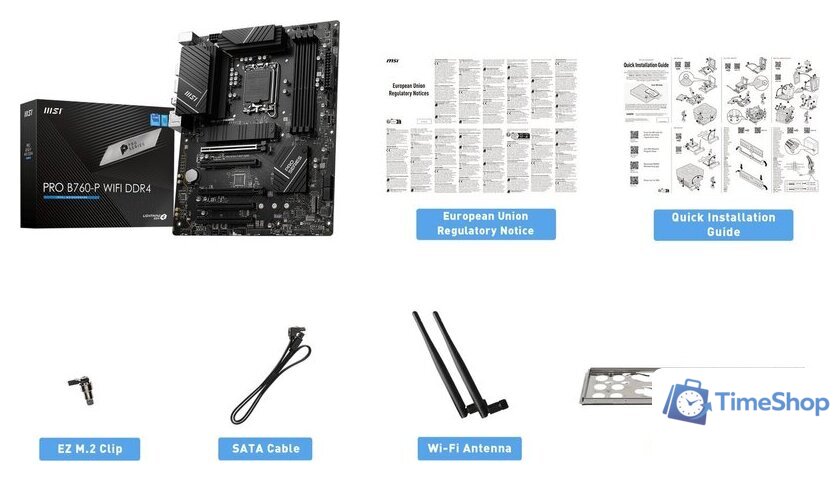 Материнская плата MSI Pro B760-P WiFi DDR4 - Изображение №2 — Интернет-магазин Time-Shop