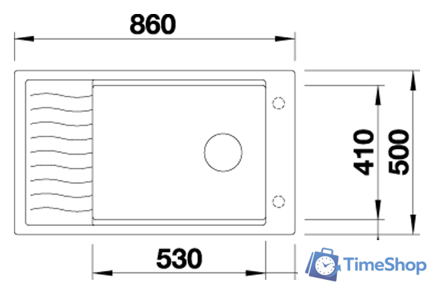 Кухонная мойка Blanco Elon XL 8 S (темная скала) 524861 - Изображение №2 — Интернет-магазин Time-Shop