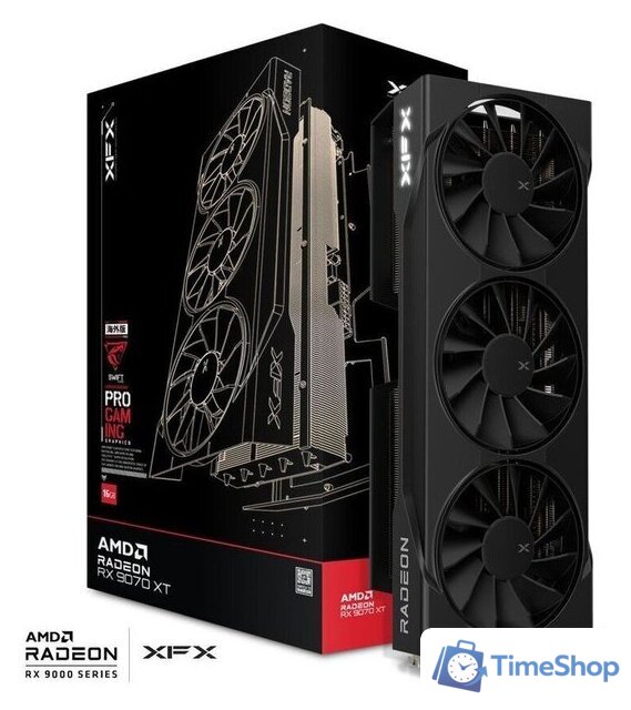 Видеокарта XFX Swift AMD Radeon RX 9070 XT Triple Fan Gaming Edition RX-97TSWF3B9 - Изображение №5 — Интернет-магазин Time-Shop