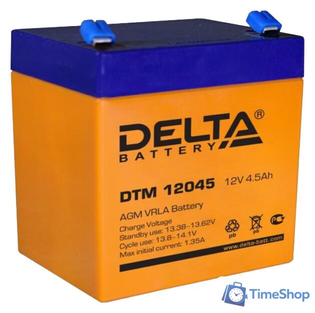 Аккумулятор для ИБП Delta DTM 12045 (12В/4.5 А·ч) - Изображение №1 — Интернет-магазин Time-Shop