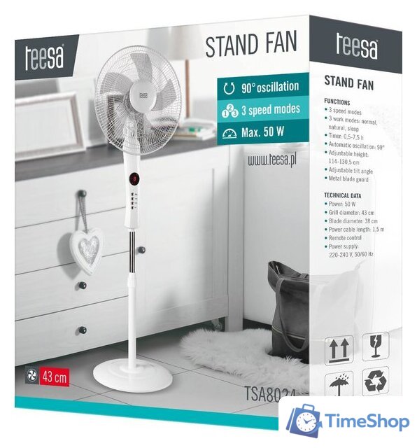 Вентилятор Teesa TSA8024 - Изображение №7 — Интернет-магазин Time-Shop