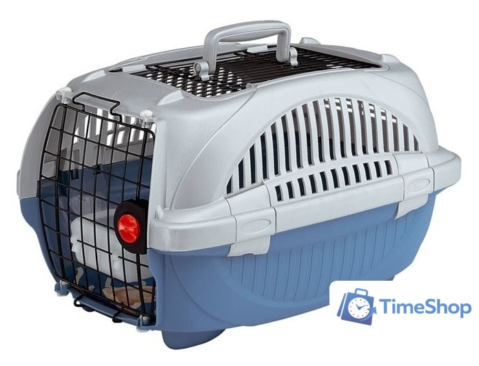 Переноска Ferplast Deluxe 10 Open (голубой/серый) - Изображение №1 — Интернет-магазин Time-Shop