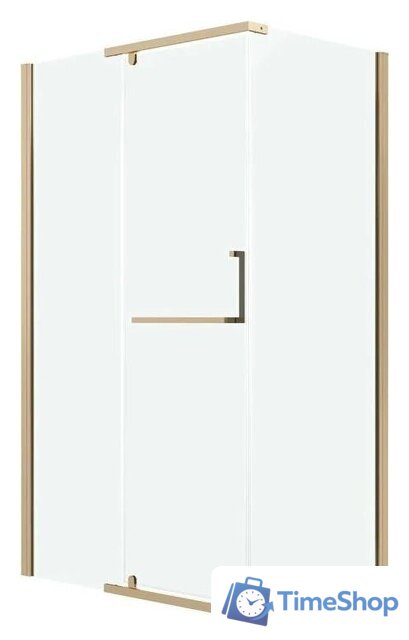 Душевая стенка Grossman Pragma 90x195 200.K33.03.90.32.00 (золото сатин,стекло прозрачное) - Изображение №2 — Интернет-магазин Time-Shop
