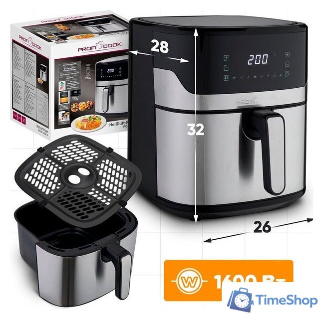 Аэрогриль (аэрофритюрница) ProfiCook PC-FR 1294 H - Изображение №5 — Интернет-магазин Time-Shop