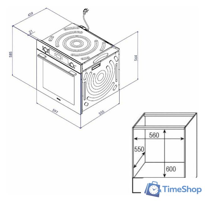 Электрический духовой шкаф Korting OKB 4701 CNRN - Изображение №3 — Интернет-магазин Time-Shop