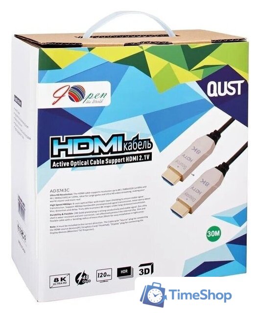 Кабель iOpen AD3743C-30.0 HDMI - HDMI (30 м, черный) - Изображение №8 — Интернет-магазин Time-Shop