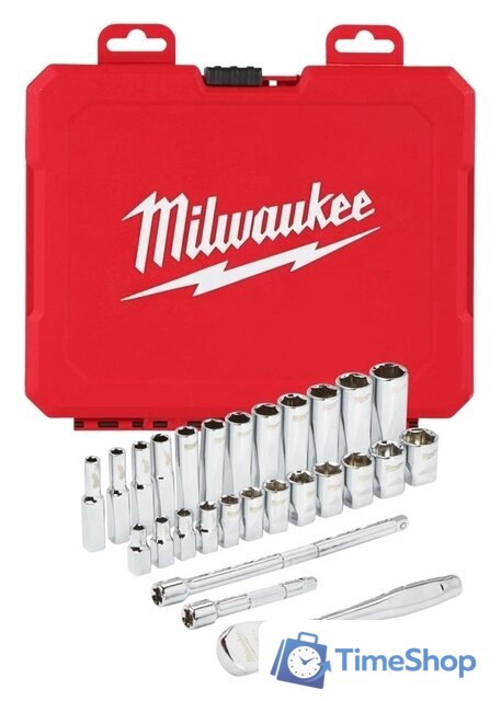 Набор трещотка с головками Milwaukee 4932464943 (28 предметов) - Изображение №1 — Интернет-магазин Time-Shop