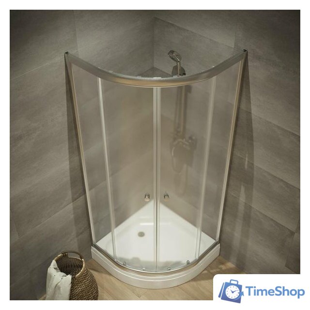 Душевой уголок Triton Альфа Хром А1 100х100 без поддона (прозрачное стекло) - Изображение №10 — Интернет-магазин Time-Shop