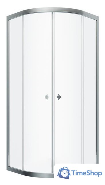 Душевой уголок Triton Альфа Хром А1 100х100 без поддона (прозрачное стекло) - Изображение №1 — Интернет-магазин Time-Shop