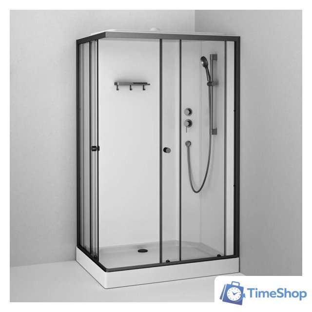 Душевая кабина AM.PM X-Joy 120x80 W94C-403-12080BT (черный матовый/прозрачное стекло) - Изображение №4 — Интернет-магазин Time-Shop