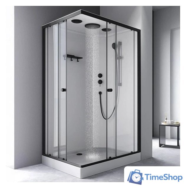 Душевая кабина AM.PM X-Joy 120x80 W94C-403-12080BT (черный матовый/прозрачное стекло) - Изображение №5 — Интернет-магазин Time-Shop