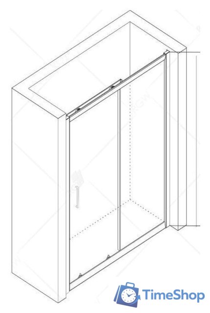 Душевая дверь RGW CL-14 150 (хром/прозрачное стекло) - Изображение №5 — Интернет-магазин Time-Shop