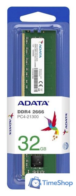 Оперативная память ADATA 16GB DDR4 PC4-21300 AD4U266616G19-BGN - Изображение №2 — Интернет-магазин Time-Shop