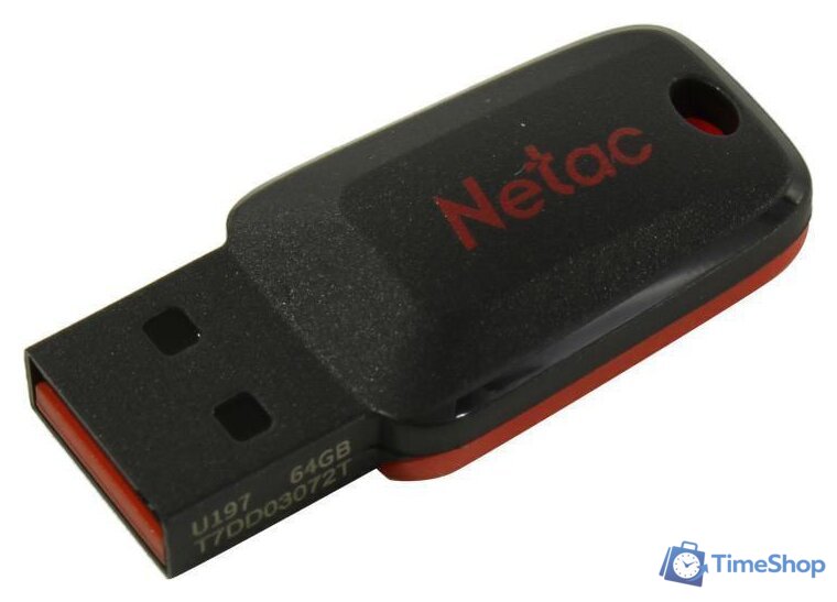 USB Flash Netac U197 USB 2.0 64GB NT03U197N-064G-20BK - Изображение №1 — Интернет-магазин Time-Shop