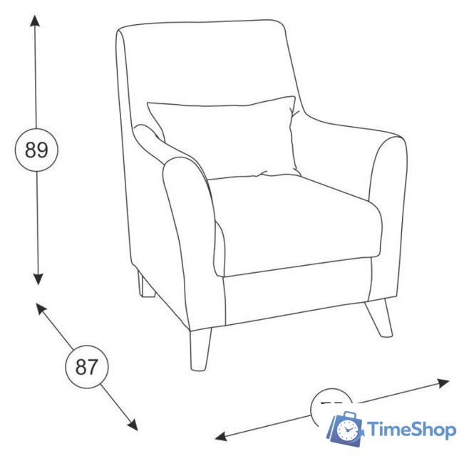 Интерьерное кресло Нижегородмебель Либерти ТК 235 (фибра геометрия 18) - Изображение №2 — Интернет-магазин Time-Shop