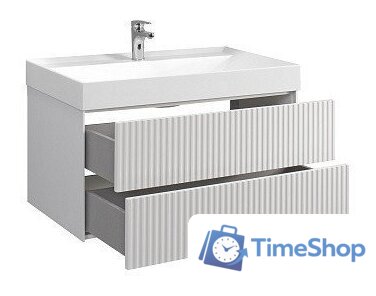  Belux Тумба под умывальник Сиртаки НП 100-02 (1, белый глянцевый) - Изображение №2 — Интернет-магазин Time-Shop