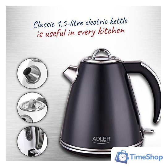 Электрический чайник Adler AD 1343B - Изображение №7 — Интернет-магазин Time-Shop