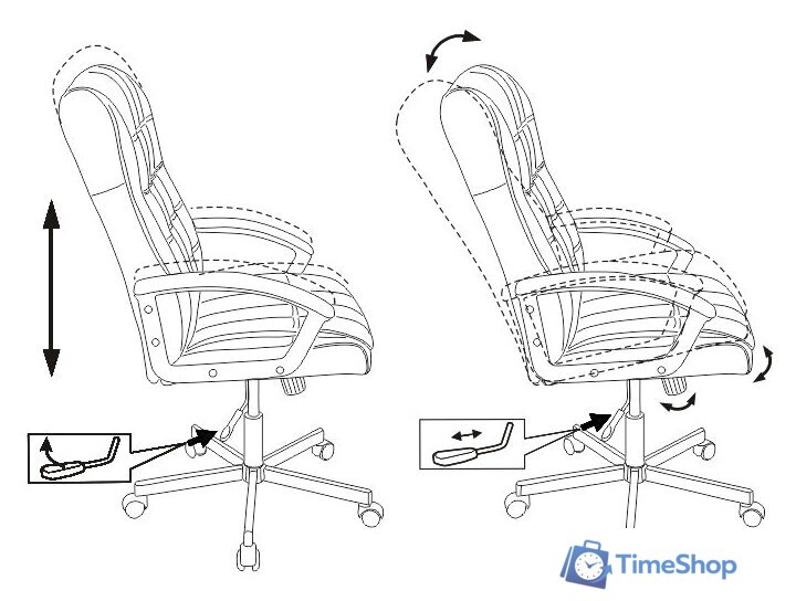 Офисное кресло Бюрократ CH-823AXSN (черный) - Изображение №6 — Интернет-магазин Time-Shop