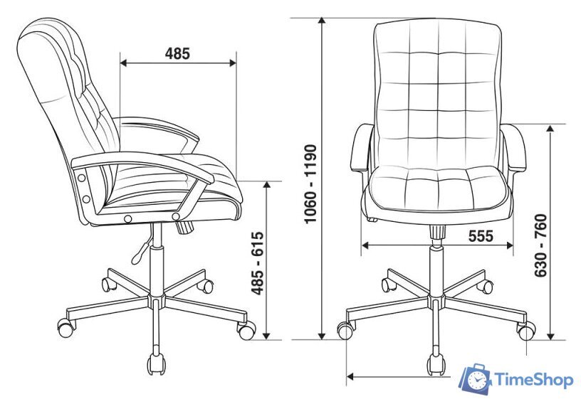 Офисное кресло Бюрократ CH-823AXSN (черный) - Изображение №5 — Интернет-магазин Time-Shop