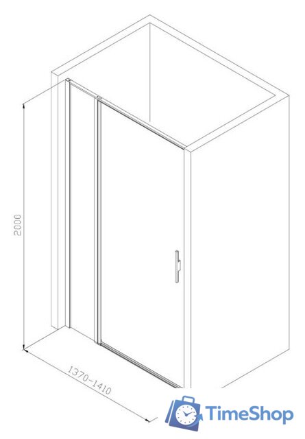 Душевая дверь Allen Brau Priority 3.31012.BBA - Изображение №2 — Интернет-магазин Time-Shop