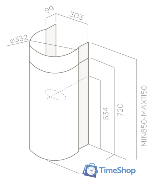 Кухонная вытяжка Elica Stone IX/A/33 (61412862A) - Изображение №8 — Интернет-магазин Time-Shop