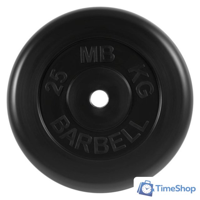 Диск MB Barbell Стандарт 31 мм (1x25 кг, черный) - Изображение №1 — Интернет-магазин Time-Shop