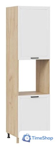 Шкаф напольный Трия Лорас 1ПВ6 с двумя дверями (дуб крафт золотой/холст белый) - Изображение №1 — Интернет-магазин Time-Shop