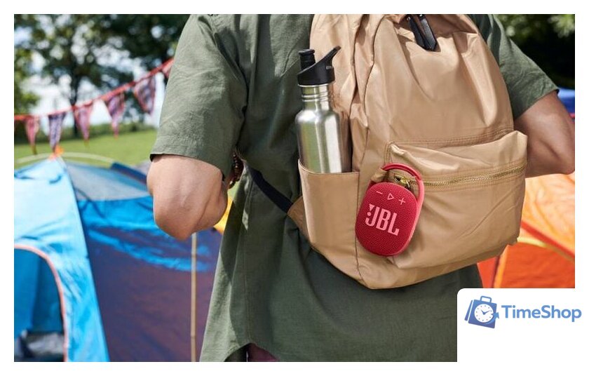 Беспроводная колонка JBL Clip 4 (красный) - Изображение №8 — Интернет-магазин Time-Shop