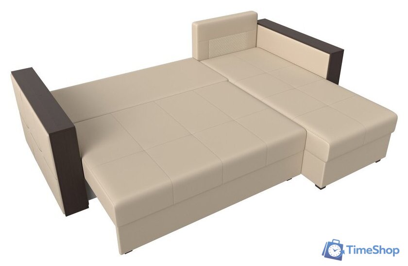 Угловой диван Лига диванов Валенсия Лайт правый (экокожа, бежевый) - Изображение №6 — Интернет-магазин Time-Shop