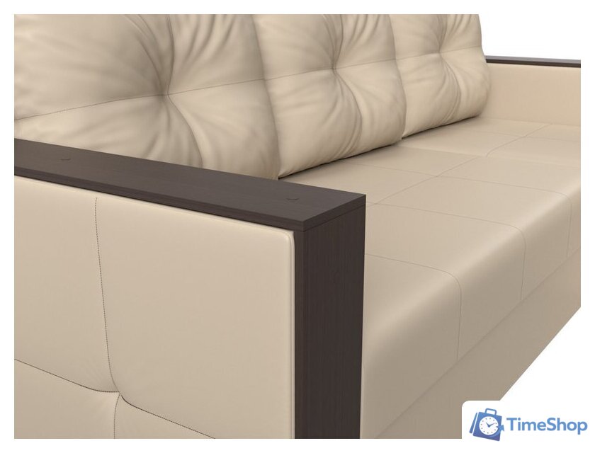 Угловой диван Лига диванов Валенсия Лайт правый (экокожа, бежевый) - Изображение №2 — Интернет-магазин Time-Shop