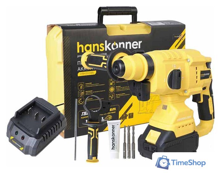 Перфоратор Hanskonner HRH2024BL (с 1-им АКБ, кейс) - Изображение №1 — Интернет-магазин Time-Shop