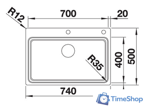 Кухонная мойка Blanco Etagon 700-IF/A (зеркальная полировка) 524274 - Изображение №5 — Интернет-магазин Time-Shop