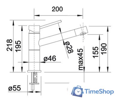 Смеситель Blanco Alta Compact 526162 (черный/хром) - Изображение №2 — Интернет-магазин Time-Shop