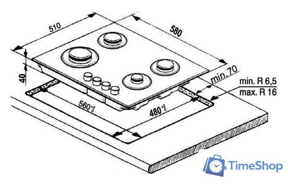 Варочная панель Indesit THPM 642 W/IX/I - Изображение №3 — Интернет-магазин Time-Shop