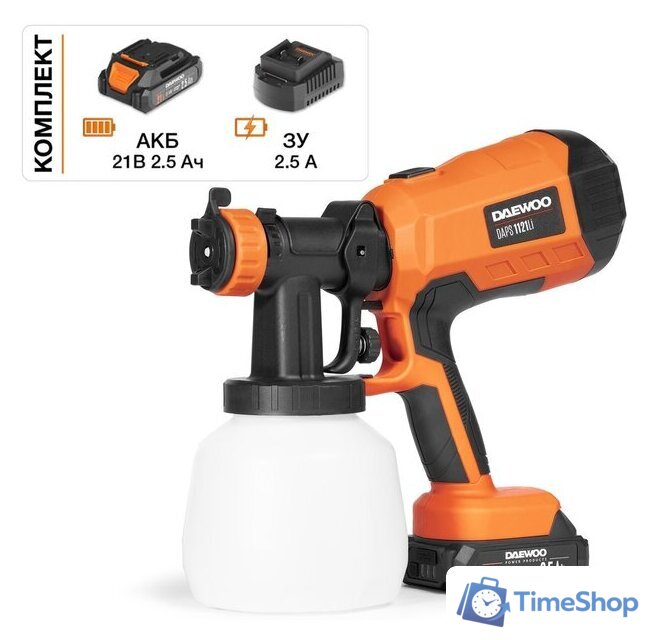 Краскораспылитель Daewoo Power DAPS 1121Li Set (с 1-им АКБ, сумка) - Изображение №1 — Интернет-магазин Time-Shop