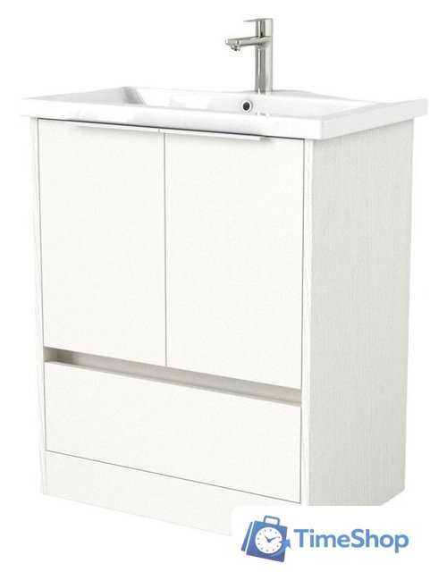  Дабер Тумба под умывальник 017 Andrea Elen 80 Т17.8А.0.5Б (белый древесный/ручка белая) - Изображение №1 — Интернет-магазин Time-Shop