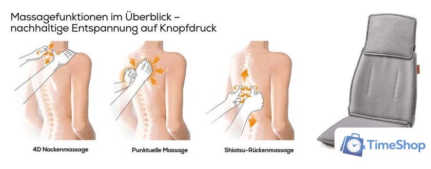 Массажная накидка на сиденье Beurer MG 330 (grey) - Изображение №2 — Интернет-магазин Time-Shop