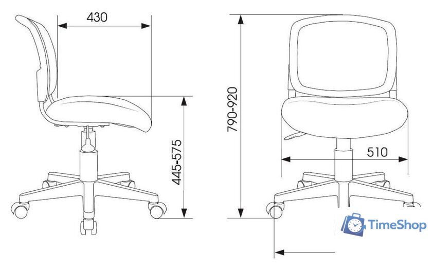 Офисное кресло Бюрократ CH-W296NX (серый Neo Grey) - Изображение №5 — Интернет-магазин Time-Shop