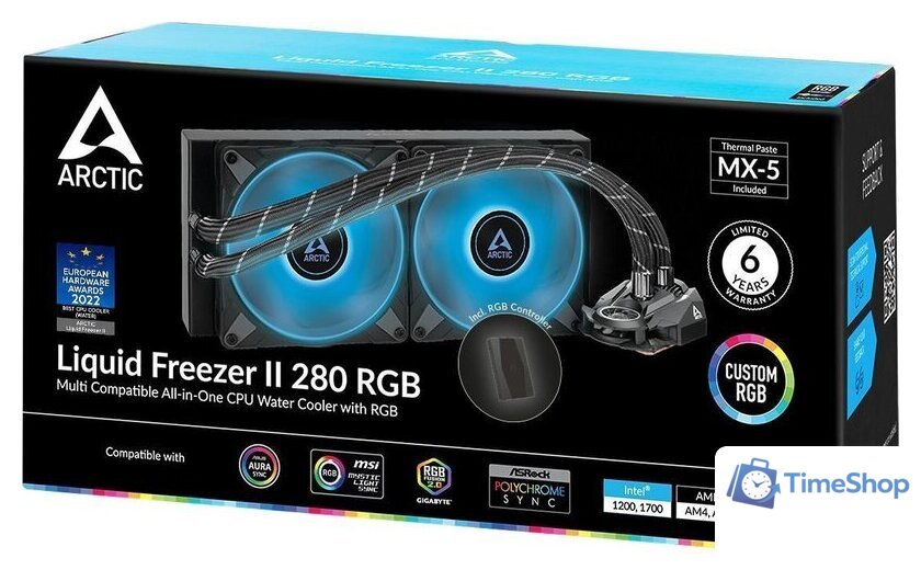 Система жидкостного охлаждения для процессора Arctic Liquid Freezer II 280 RGB + RGB Controller ACFRE00107A - Изображение №8 — Интернет-магазин Time-Shop