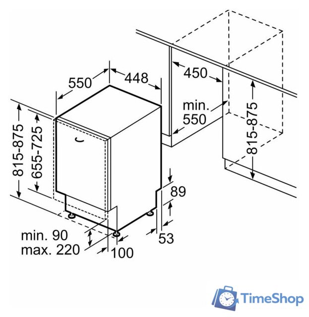 Встраиваемая посудомоечная машина Bosch Serie 4 SPV4EKX17E - Изображение №7 — Интернет-магазин Time-Shop