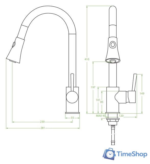 Смеситель Laveo Daru BLD 069D - Изображение №2 — Интернет-магазин Time-Shop