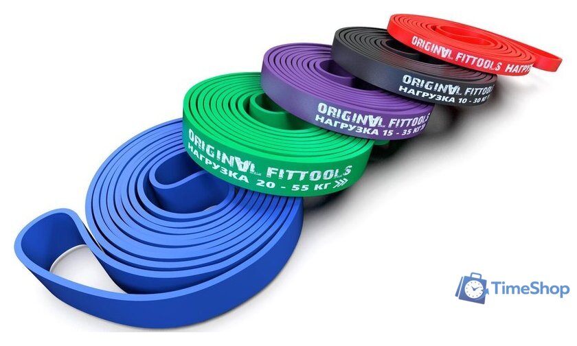 Набор фитнес резинок Original FitTools FT-EX-208-SET5 - Изображение №1 — Интернет-магазин Time-Shop