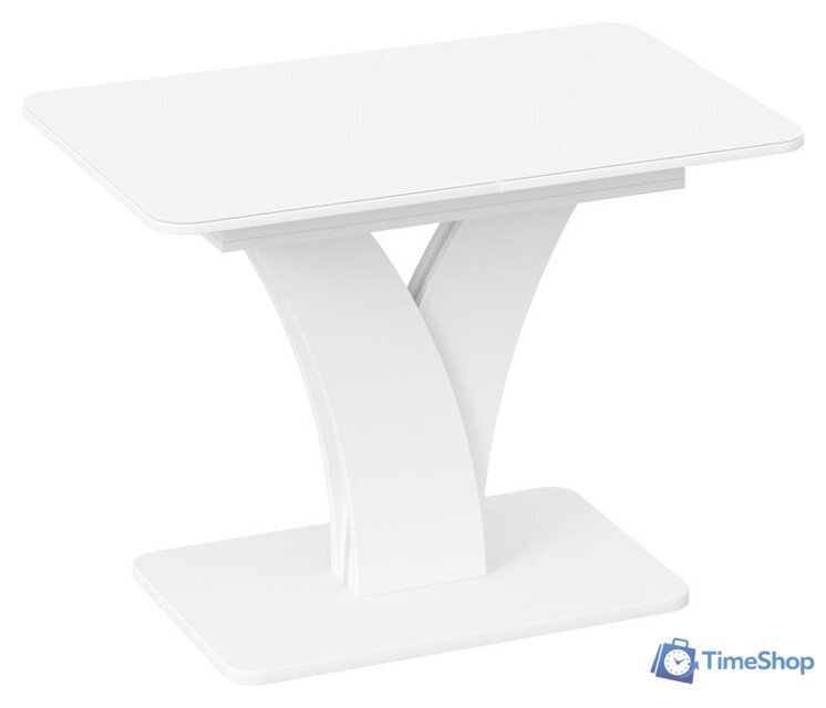 Кухонный стол Трия Люксембург тип 2 (белый/стекло белое матовое) - Изображение №2 — Интернет-магазин Time-Shop